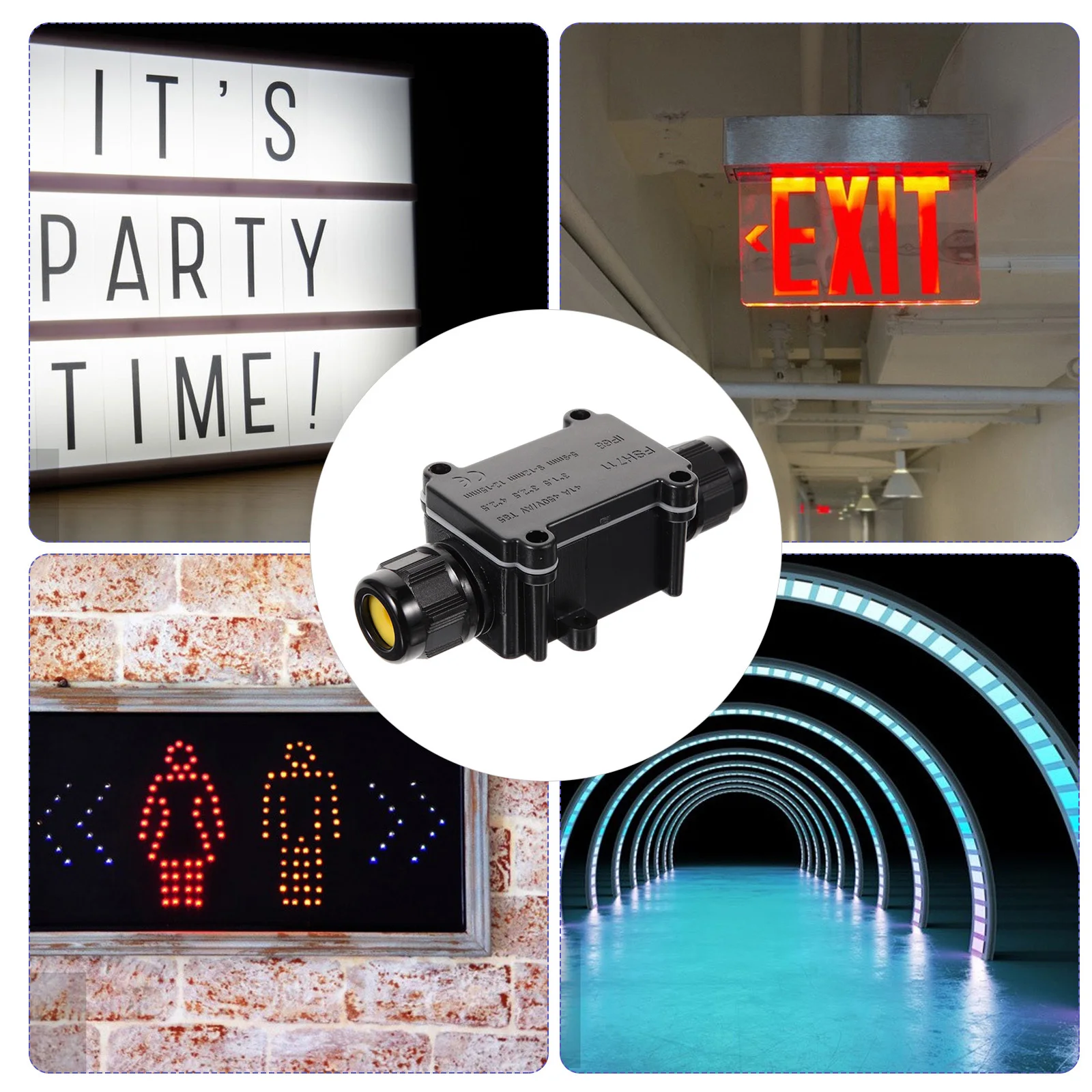 

Outdoor Junction Box Plastic Weatherproof IP66 Electrical for Cable Protection Garden Light Floodlight