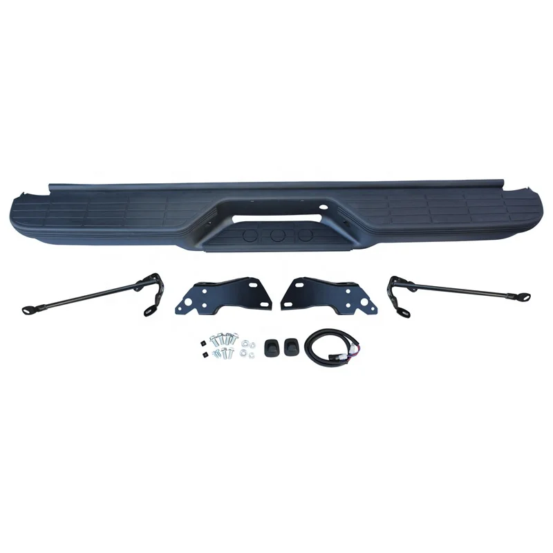 New Complete Rear Step Bumper Black For 1993-1999 Chevy Suburban Tahoe GMC Yukon