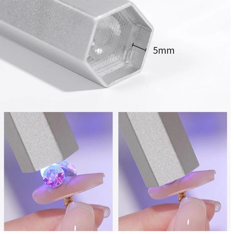 미니 휴대용 UV LED 네일 램프, 휴대용 충전식 젤 네일 건조기, 디스플레이가 있는 매니큐어 기계