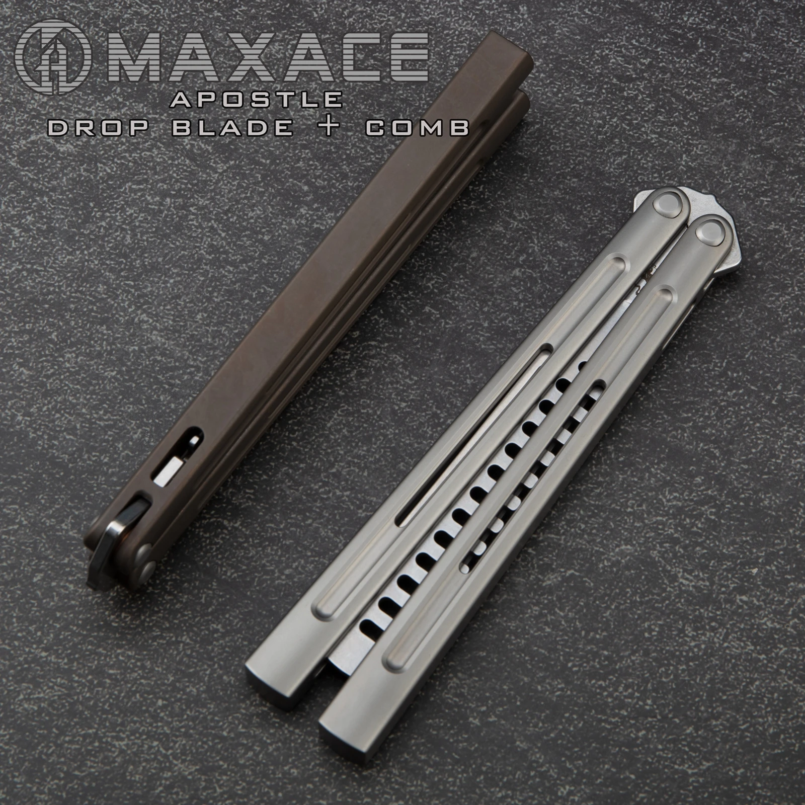 Maxace Apostle 2 Butterfly Trainer Knife Balisong Trainer Pocket Foldable Knife Training Tool for Outdoor Games Practice Knife