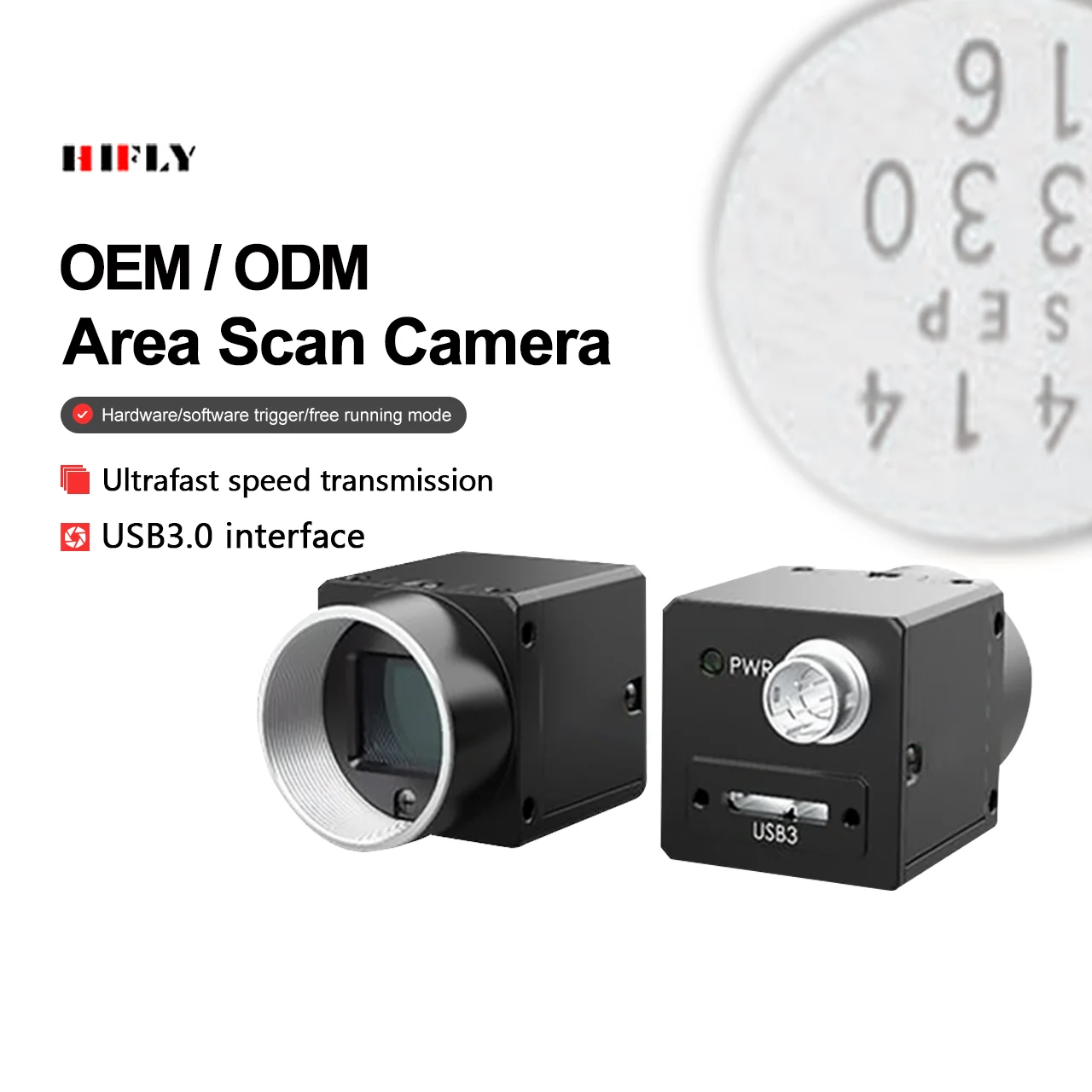 Industrial IMX273 249.1fps 1/2.9" USB3.0 1.6MP Global Shutter SDK Camera for Inspection