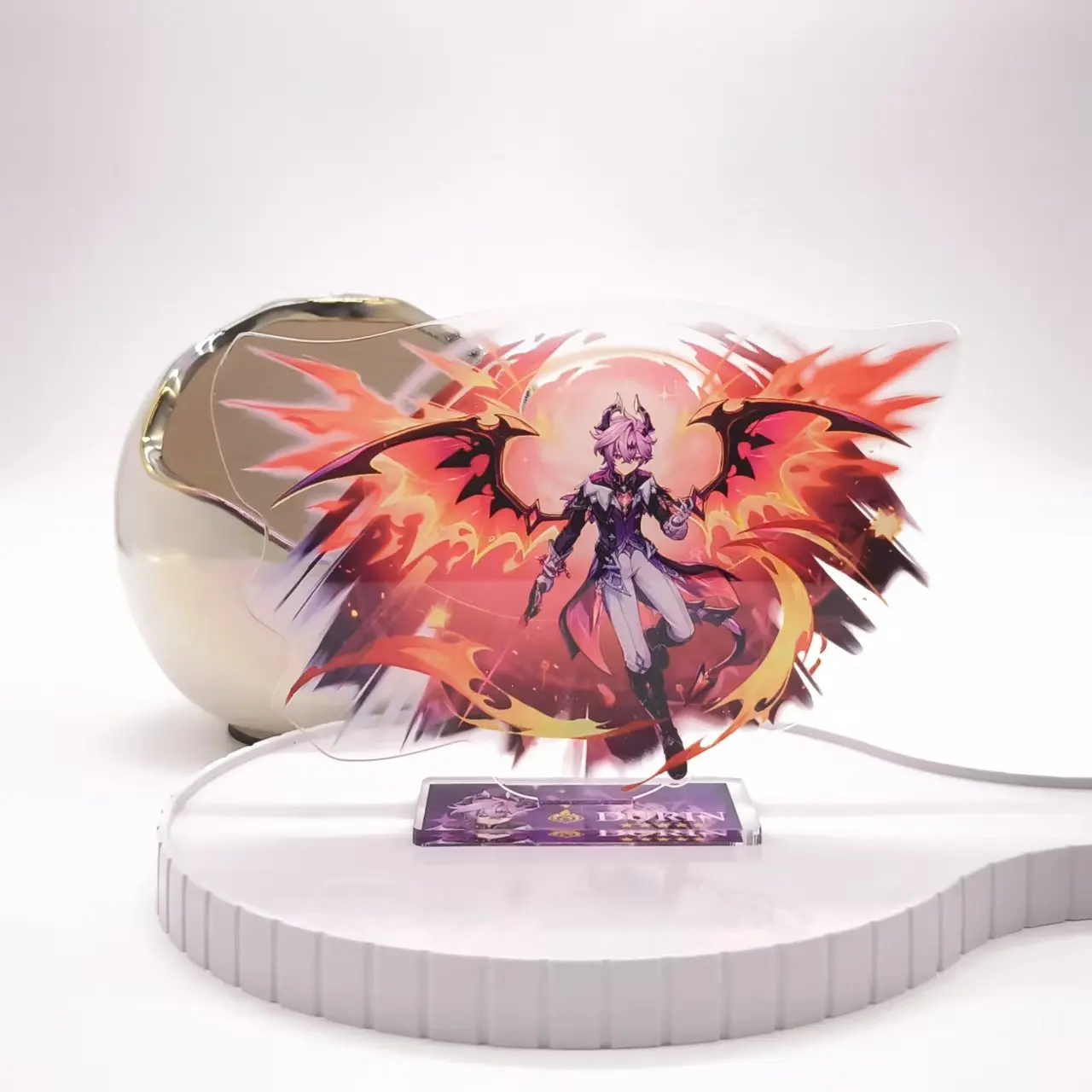 

Genshin Acrylic Figure Standees: Flins Lauma Ineffa Skirk Fugue Collection, Anime Desk Decor