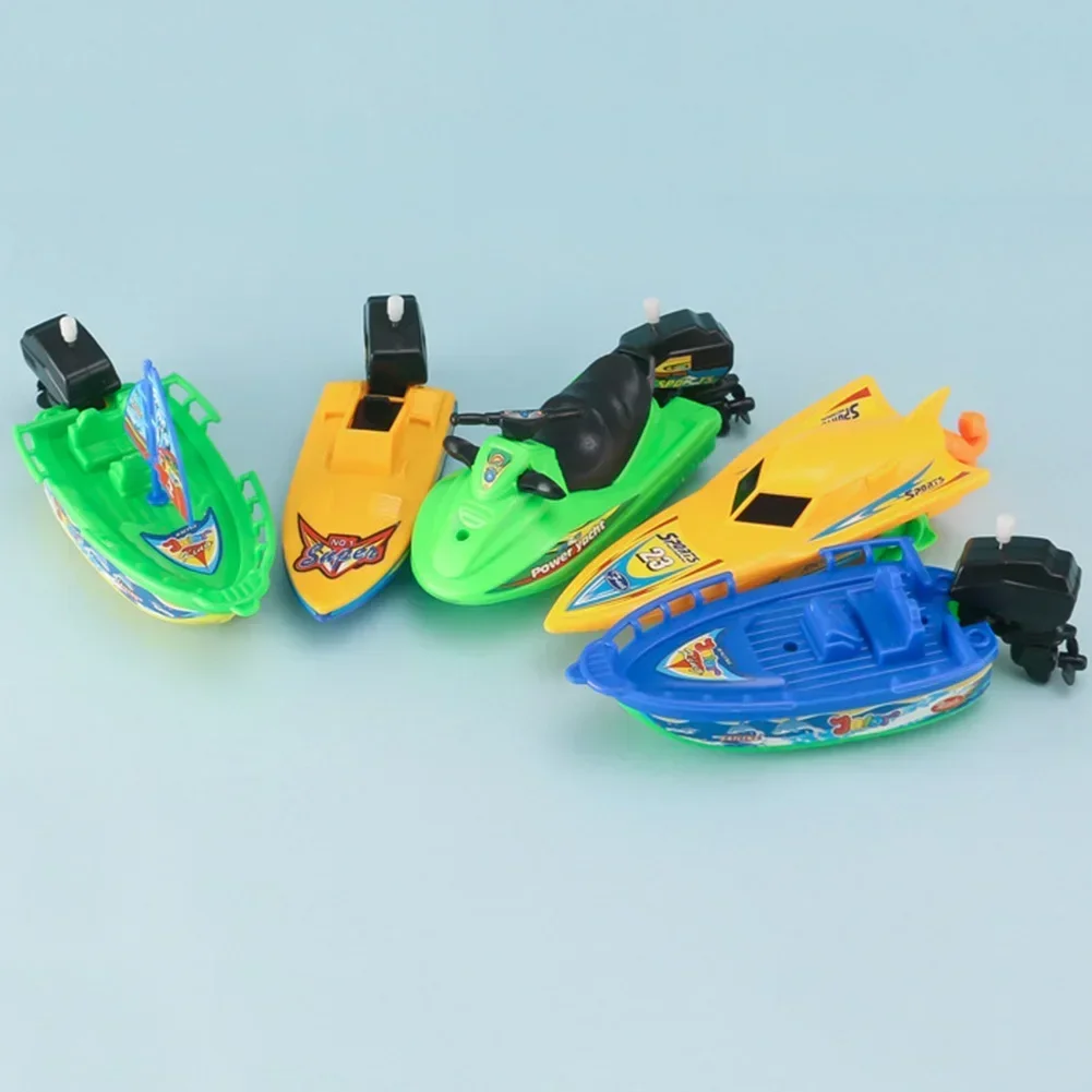 Wind-Up Clockwork Bath Toys for Kids Colorful Floating Speed Boat for Pool and Bathtub Fun for Endless Aquatic Adventures