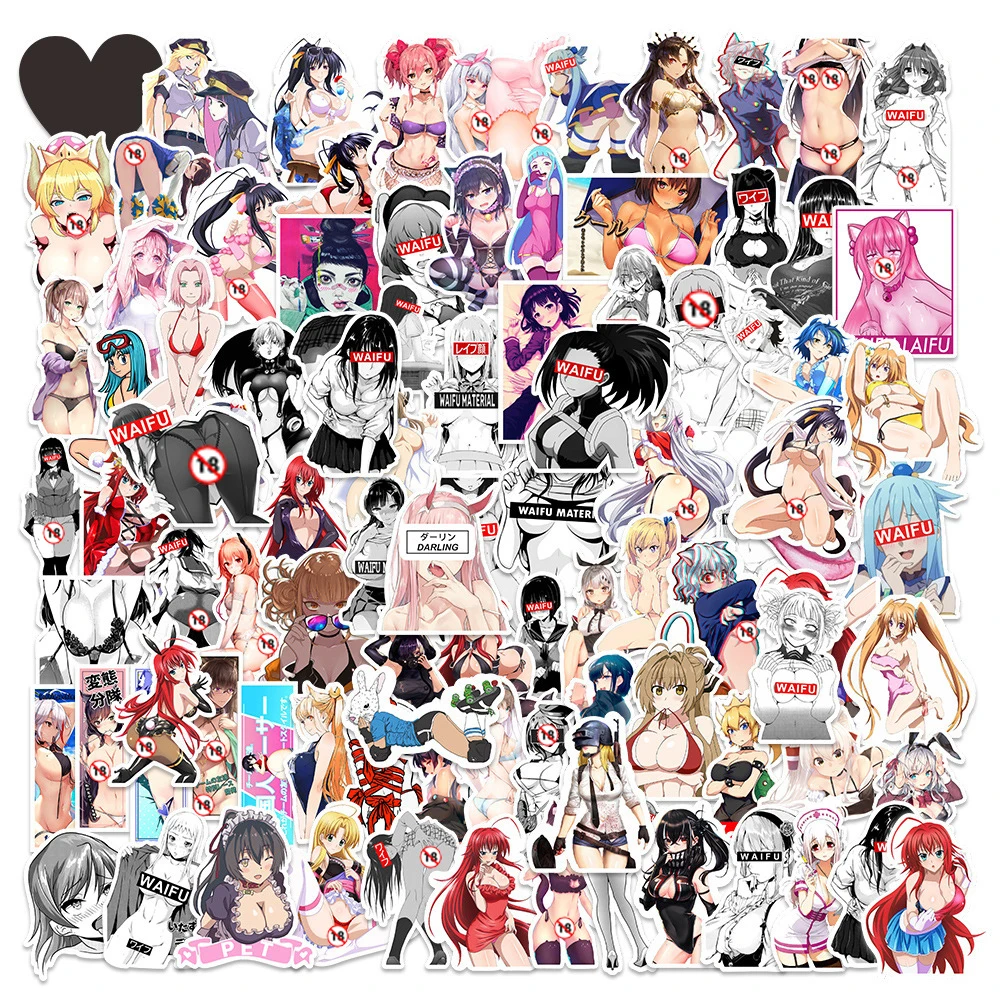 10/50/100PCS Adult Anime Sexy Hentai Waifu Stickers Cool Decals for Car Motorcycle Luggage Laptop Waterproof Sticker Wholesale