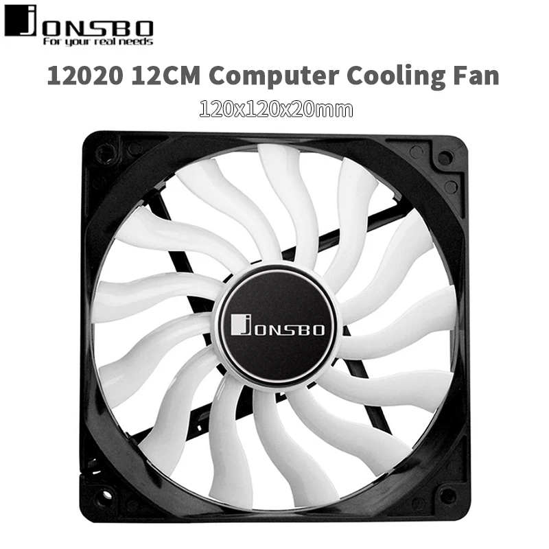 JONSBO-Ventilateur de refroidissement pour ordinateur, fin et silencieux, pour châssis de PC, 12020, 120mm, 20mm