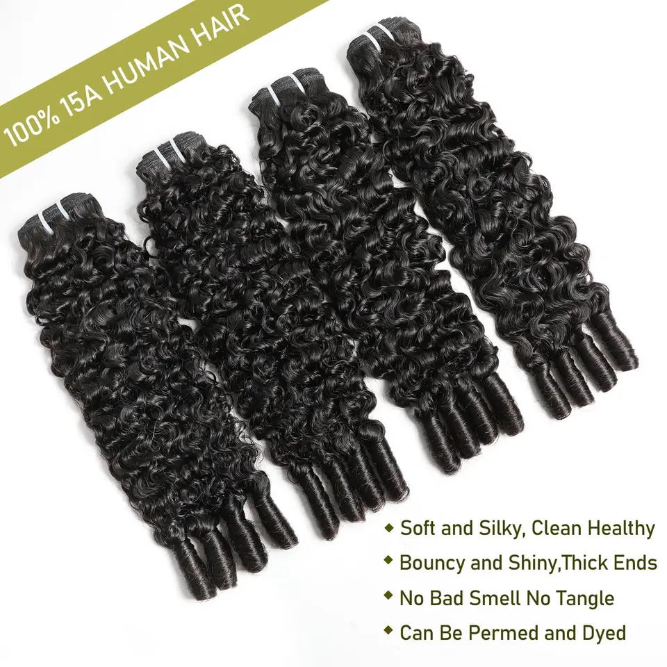 15A rizos birmanos, paquetes de cabello humano virgen, extensiones de cabello crudo birmano vietnamita, rizos espirales 3C4A, paquetes de 1/3/4 piezas 2