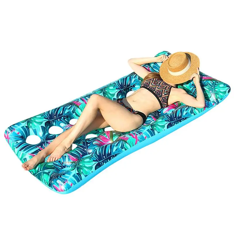 

Pool Floaties For Adults Inflatable Lounger Pool Float Large Pool Lounger With Headrest 21 Holes Pool Floatie Water Toys Adult