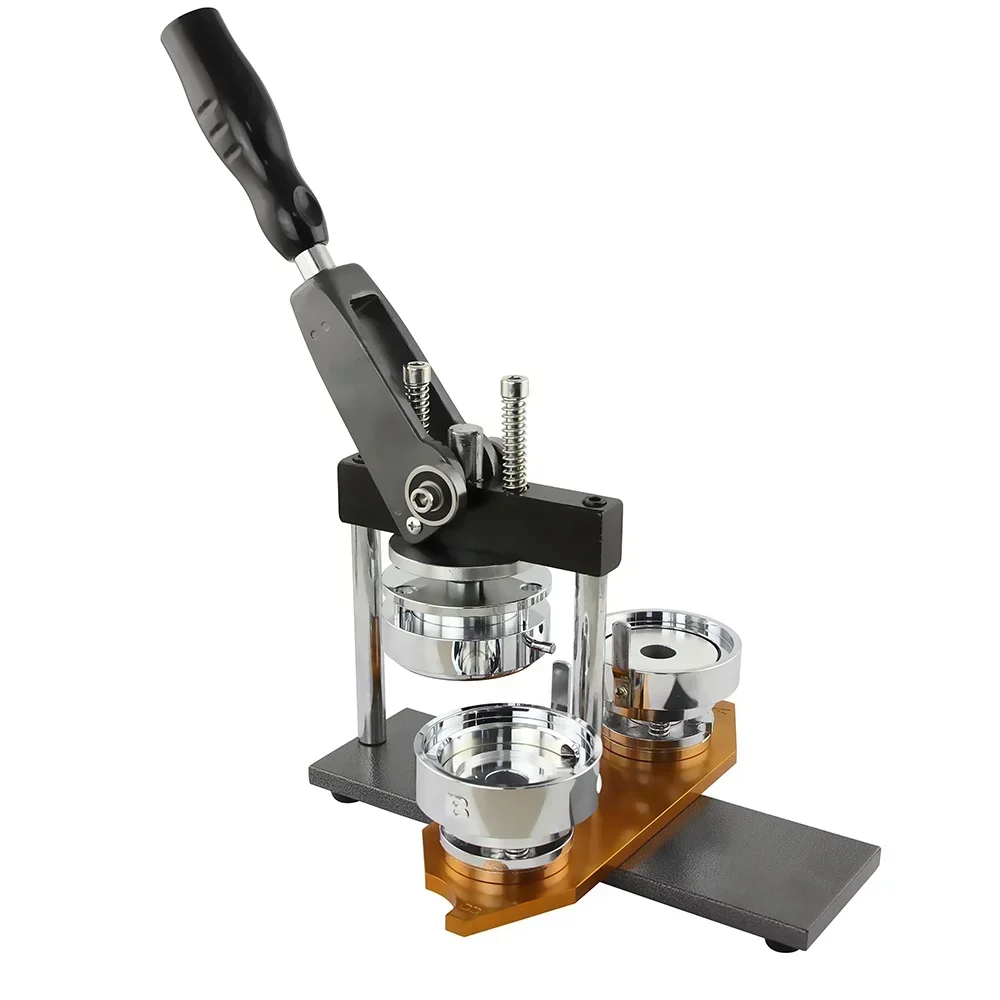 58mm Efficient Metal Badge Button Machine Kit With 1 Paper Cutter + 100 Sets Materials Available