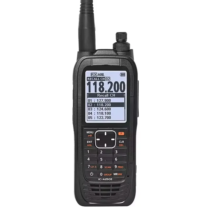 

Original IC-A25CE Air Band Handheld Transceiver 118.000-136.992MHz Portable Aviation Walkie-talkie Radio