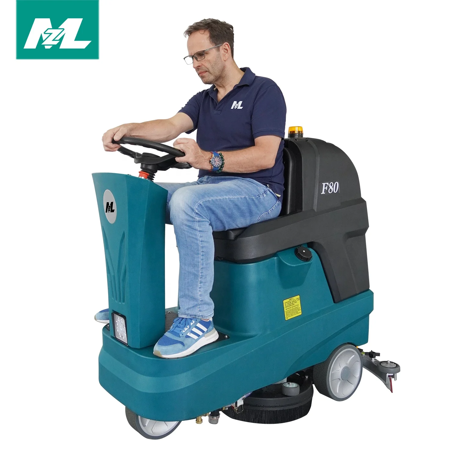 Factory Industrial Floor Cleaning 110L Quality Battery ECO Mode Ride On Floor Scrubber