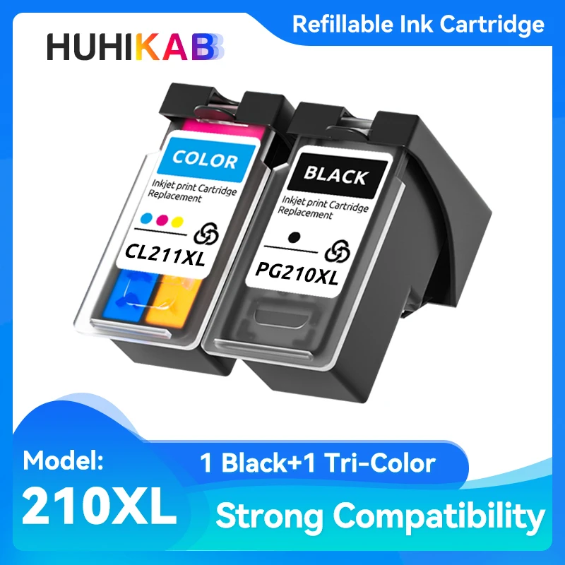 PG-210XL CL-211XL Refillable Ink Cartridge For Canon PG210 CL211 MP240 MP250 MP260 MP270 MP320 MP495 MP480 MP490 IP2700 IP2702