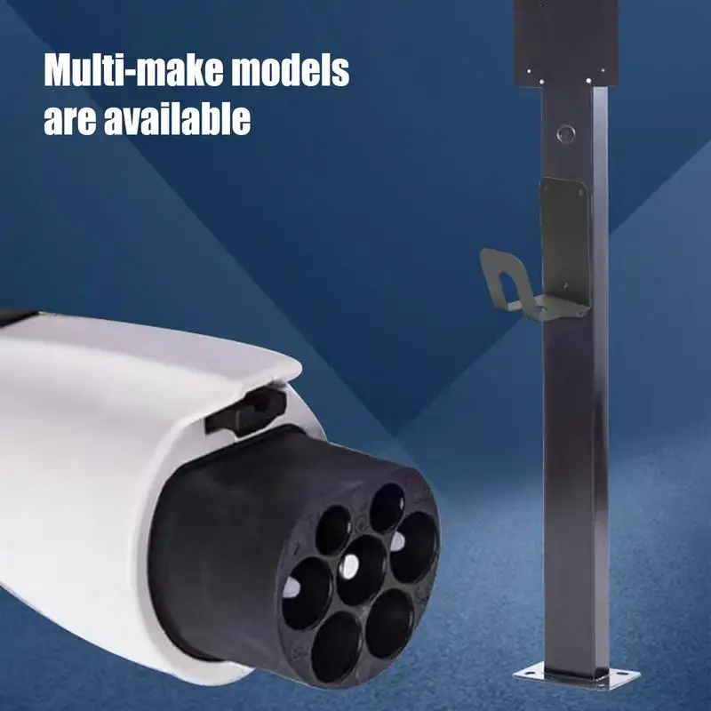 สายชาร์จ EV ผู้ถือโลหะรถยนต์ไฟฟ้า Wall Mount J-Hook สายชาร์จ Organizer Wallbox ผู้ถือสาย