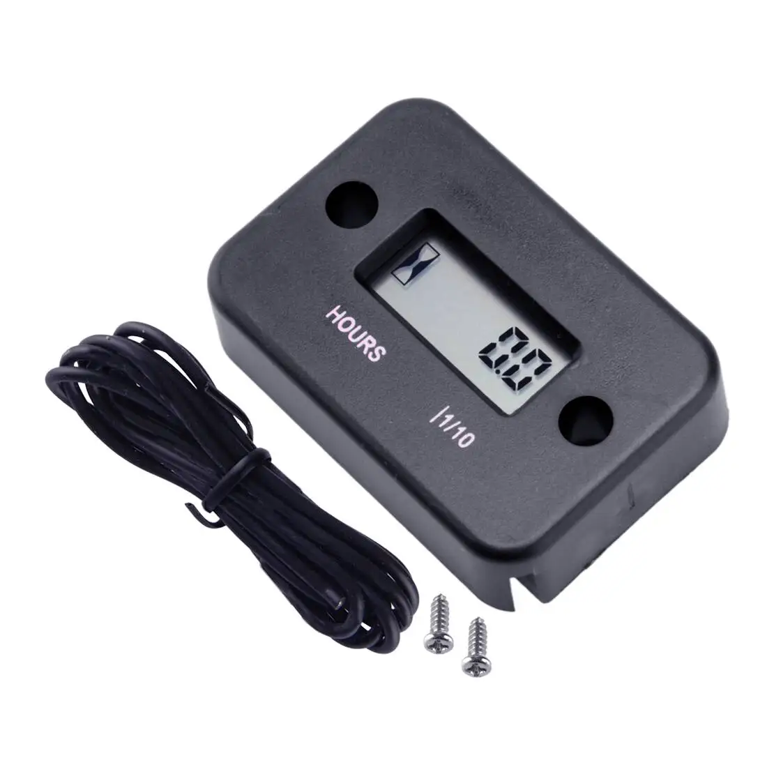 Digital LCD Vibration Hour Counter Operating Hour Counter Engine Hour Meter For Motorcycle Tractor Log Spliter Boat Universal