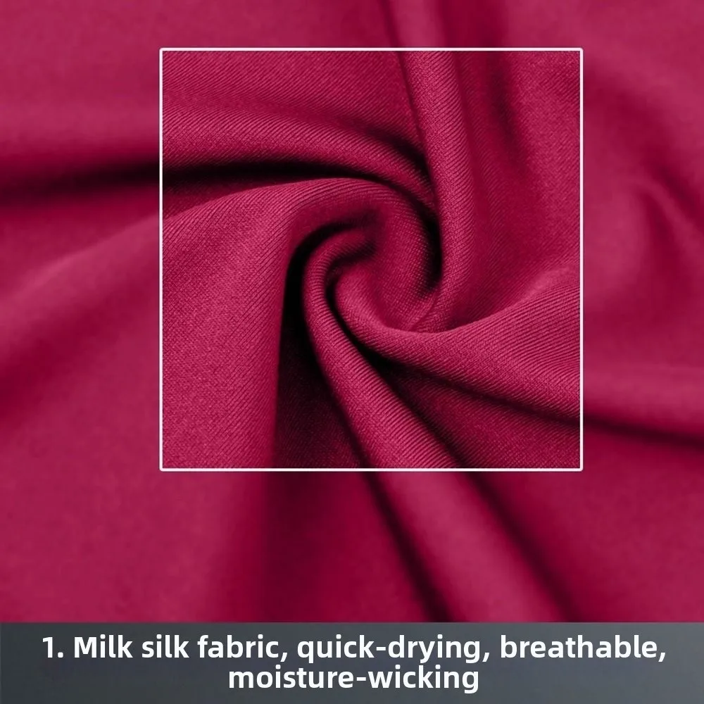 

Elegant Ice Silk Women Hijab Scarf Sun Protection Neck Protection Instant Hijab Spandex Solid Color Head Cover Lady