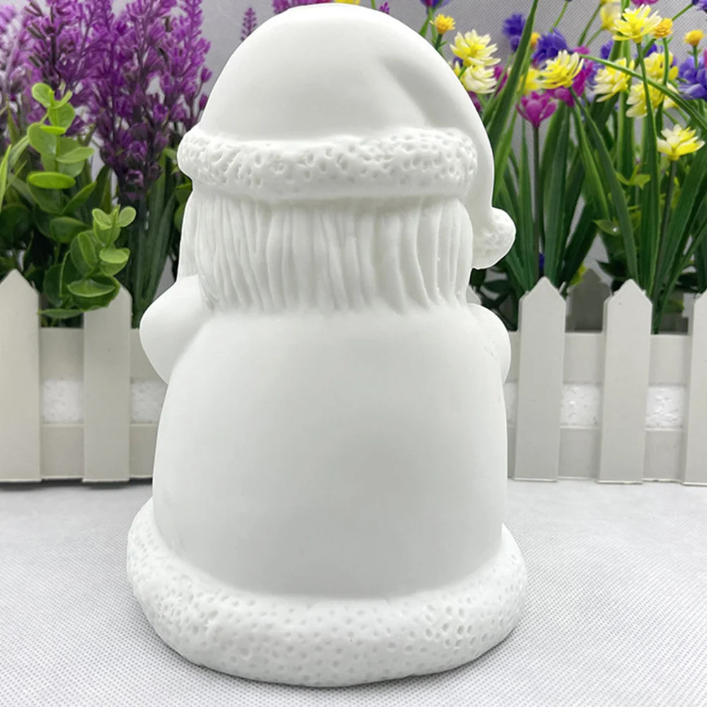 

1Set DIY Christmas Unpainted Santa Clause Vinyl Ornament Blank Nutcracker with Pigment Accessories for Kids Christmas Gift