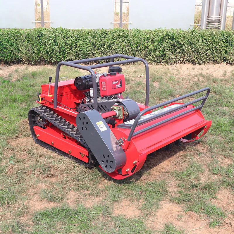 Diesel engine Small Robot Grass Cutter Cutting Width 800mm 1000mm 1200mm Remote Control Crawler Lawn Mower