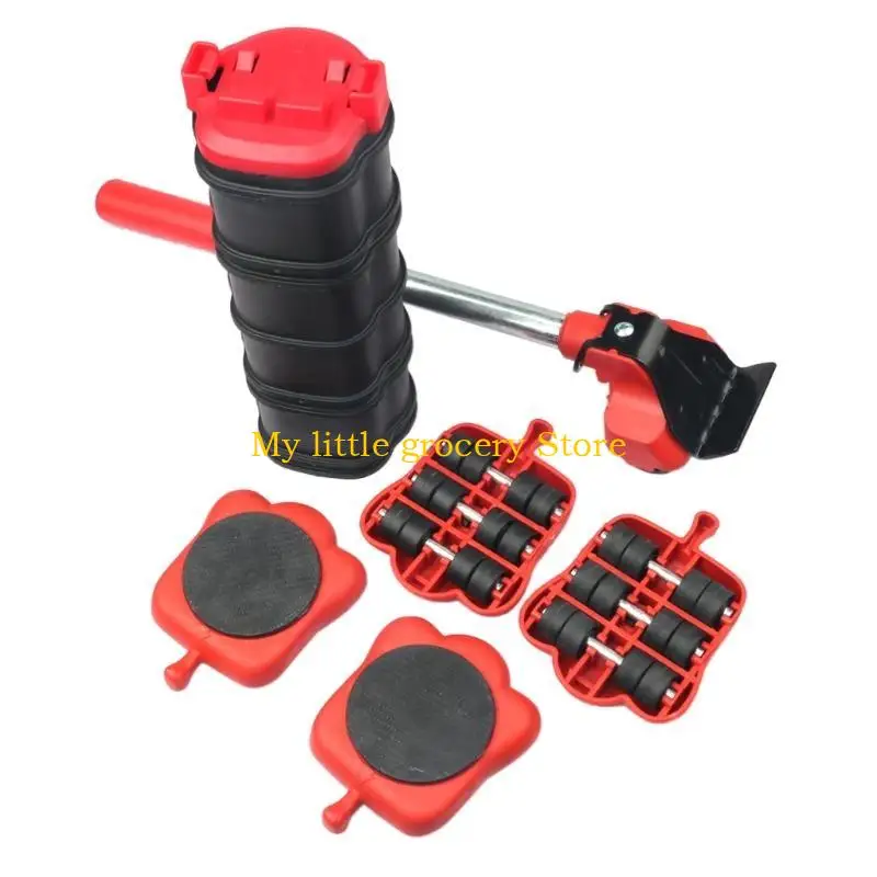 D5BD Furniture Mover & Lifter with 4 Sliders, Easy Moving System Roller Riser