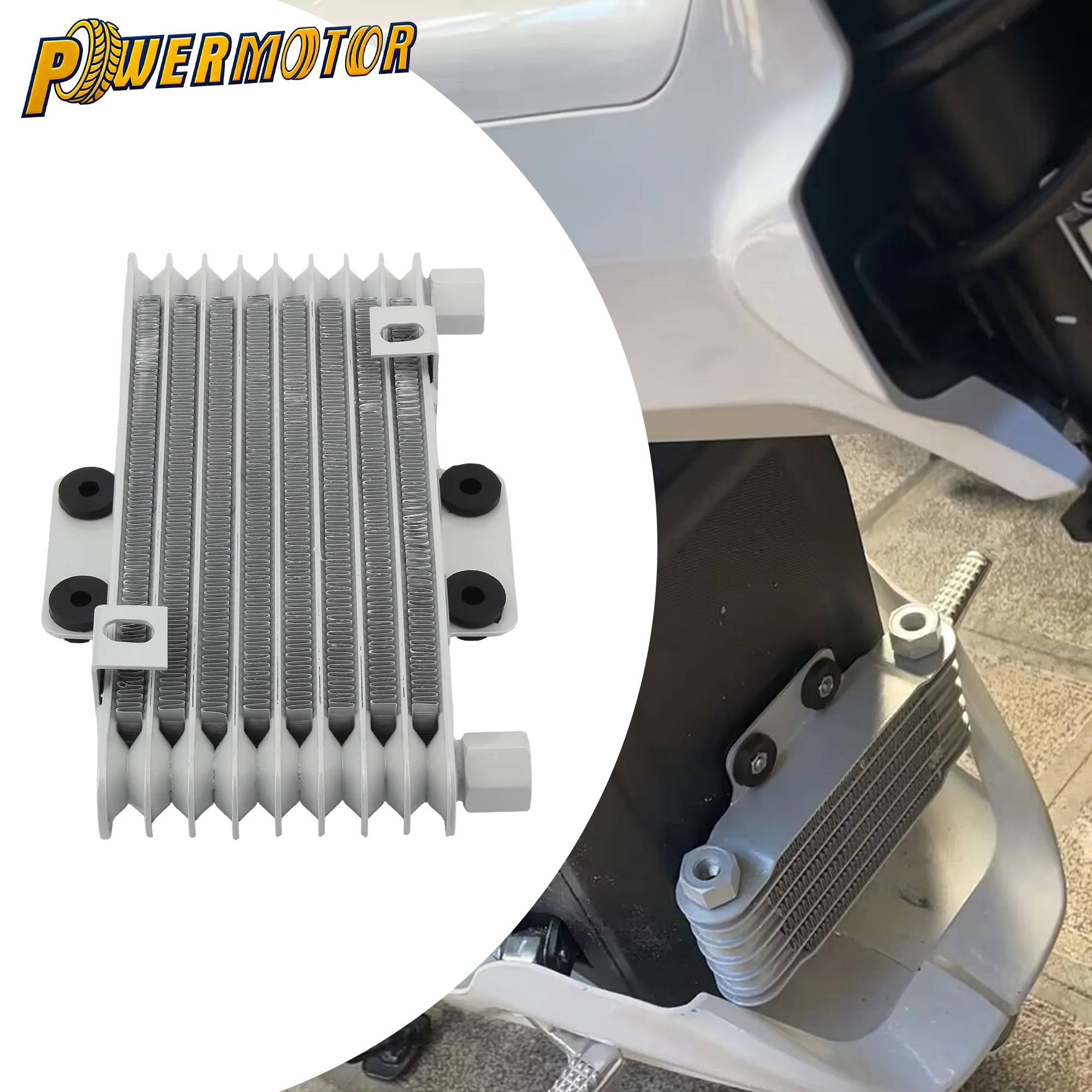 

Universal Motorcycle M12 125ml Oil Cooler 125cc to 250cc Engine Oil Cooling Radiator Aluminum Accessories ATV Dirt Bike Modified