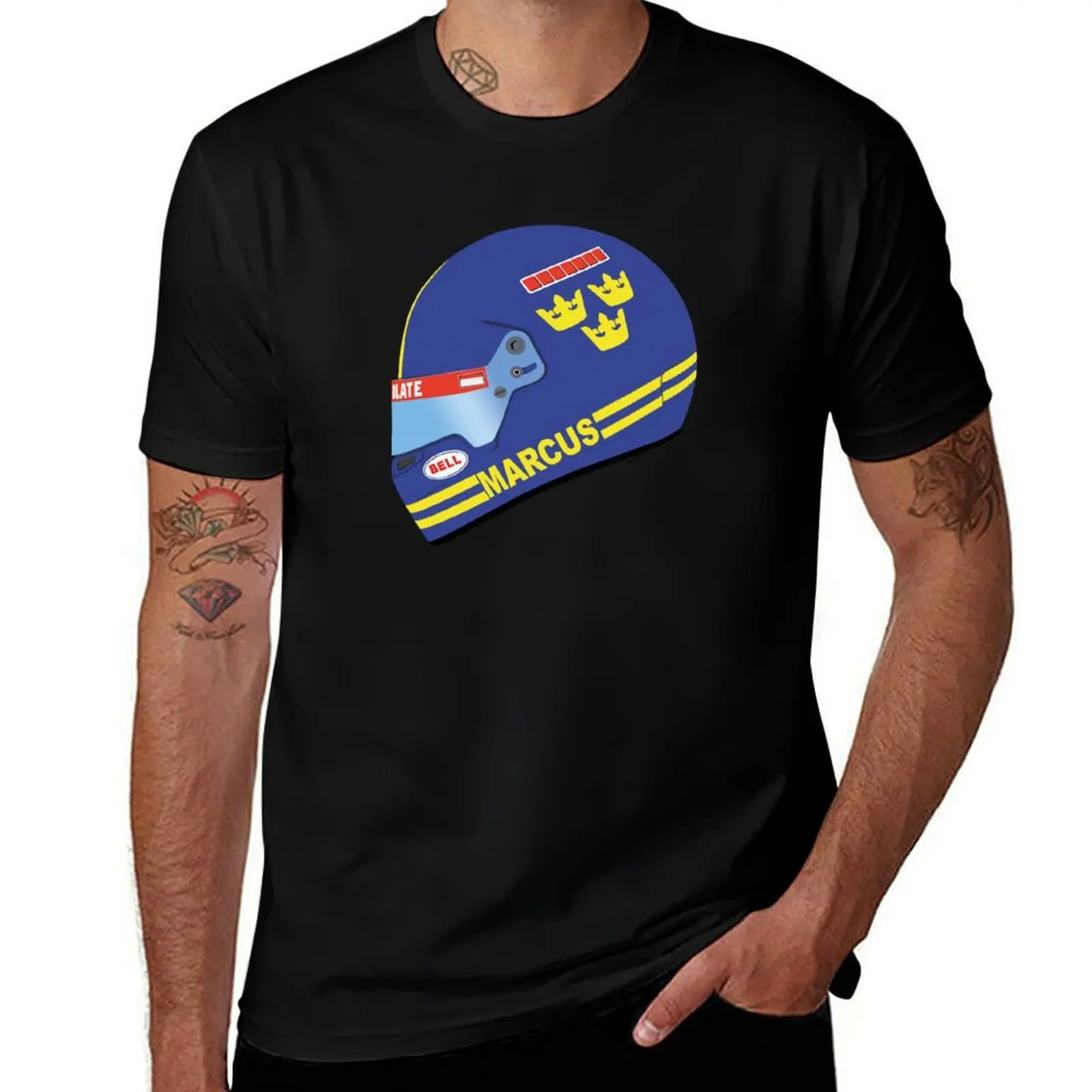 The Sneaky Swede Marcus Ericsson Indy 500 T-Shirt Everyday Wear Basic Short Sleeve Top T-Shirt