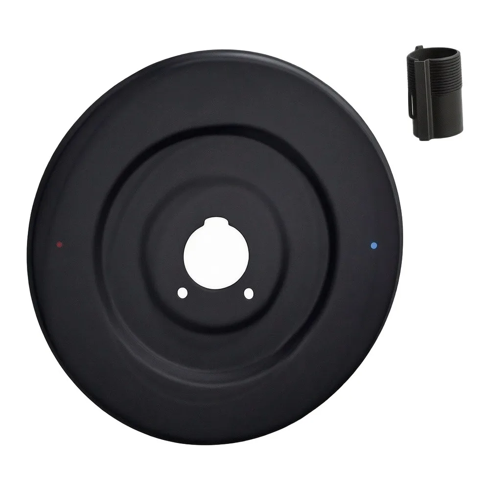 Shower Handle Cover Plate Matte Black For One-Handle Tub And Shower Faucets Replacement Parts Shower Trim Kit Bathroom Accessory