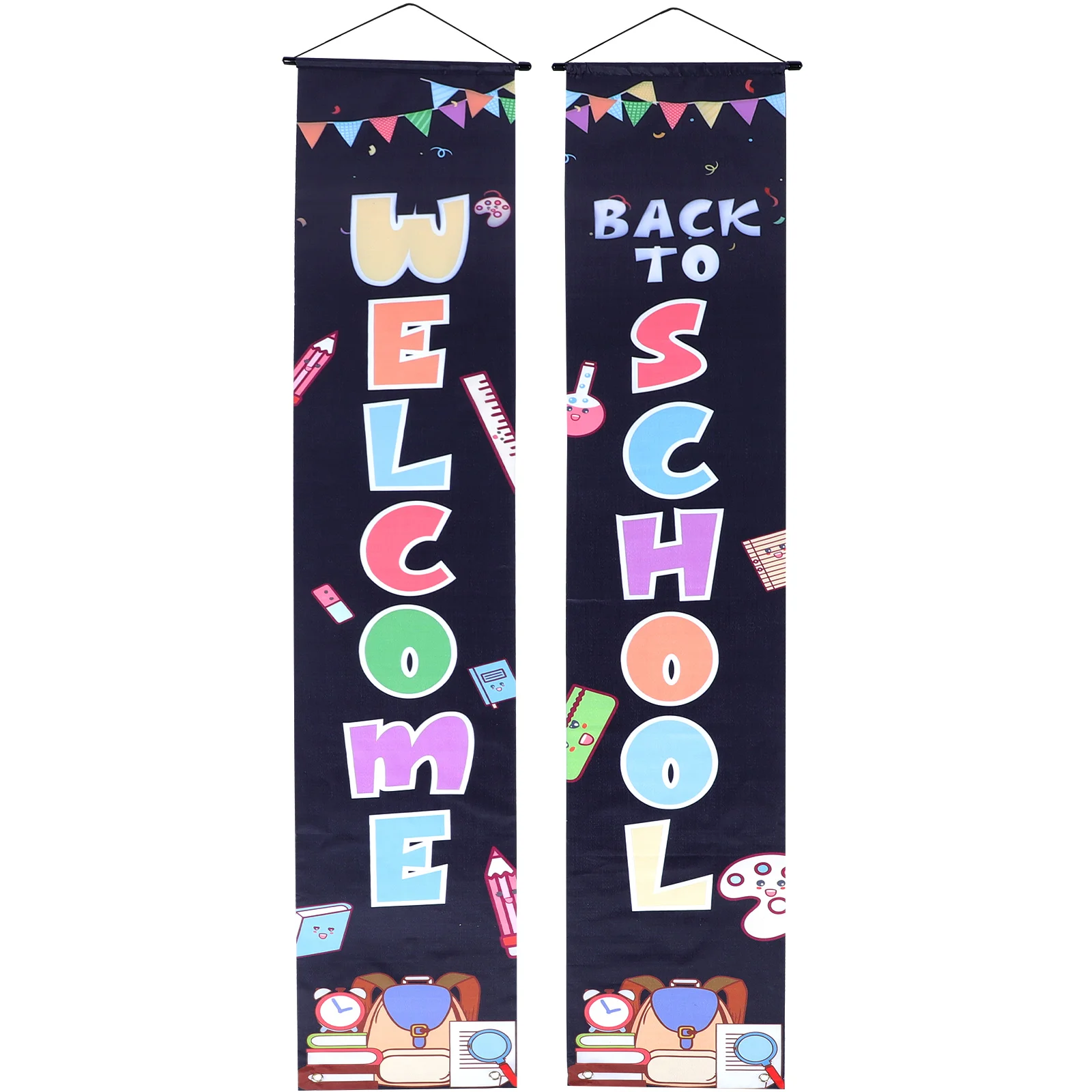 

Classroom Door Decoration Welcome Back to SCHOOL Banners Bright Colors High Color Fastness Hanging Beads School Party DIY