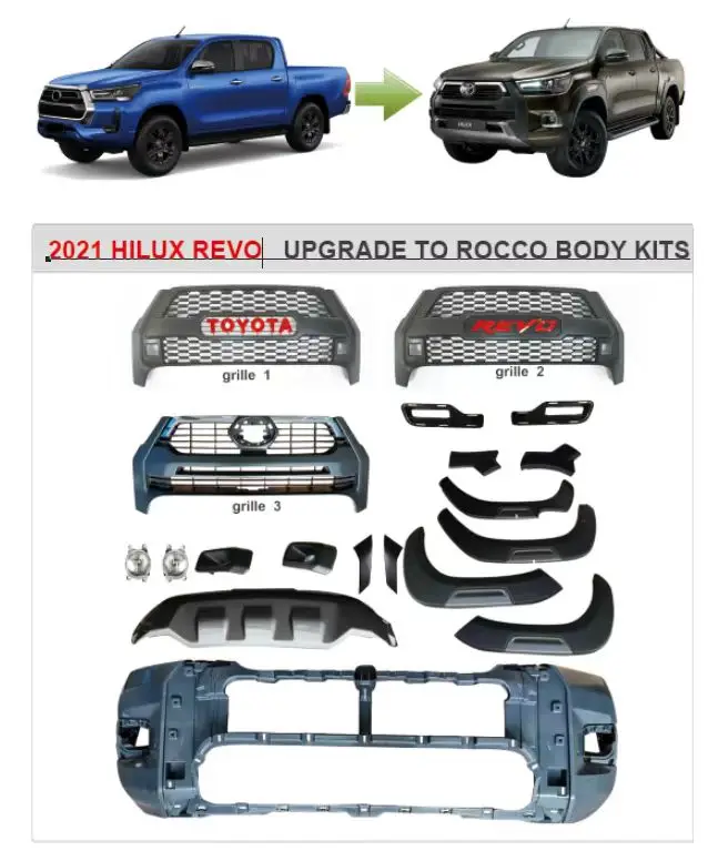 

Аксессуары для автомобилей версии 4x4 для Hilux 2021RevoTo 2021Rocco