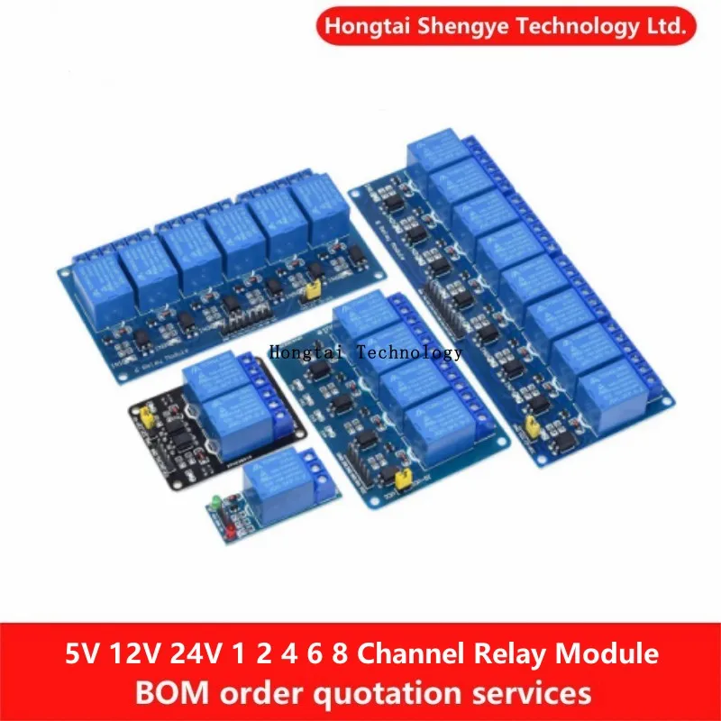 5V 12V 24V 1 2 4 6 8 Channel Relay Module with Optocoupler Outputs 1 2 4 6 8 Channel Relay Module for Arduino Development Boards