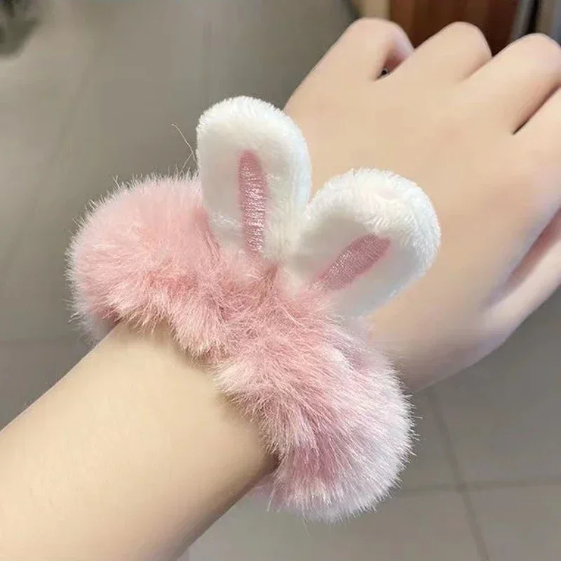 1PC Cute Sweet Rabbit Ears Hair Rope Candy Color Elastic Hair Bands Girls Hair Accessories Kids Accessories