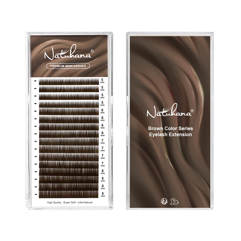 NATUHANA Bottom Eyelash Extension Individual Natural Soft Under Eyelashes J Curl 5-7 Mix Synthetic Mink Lower Lashes for Makeup