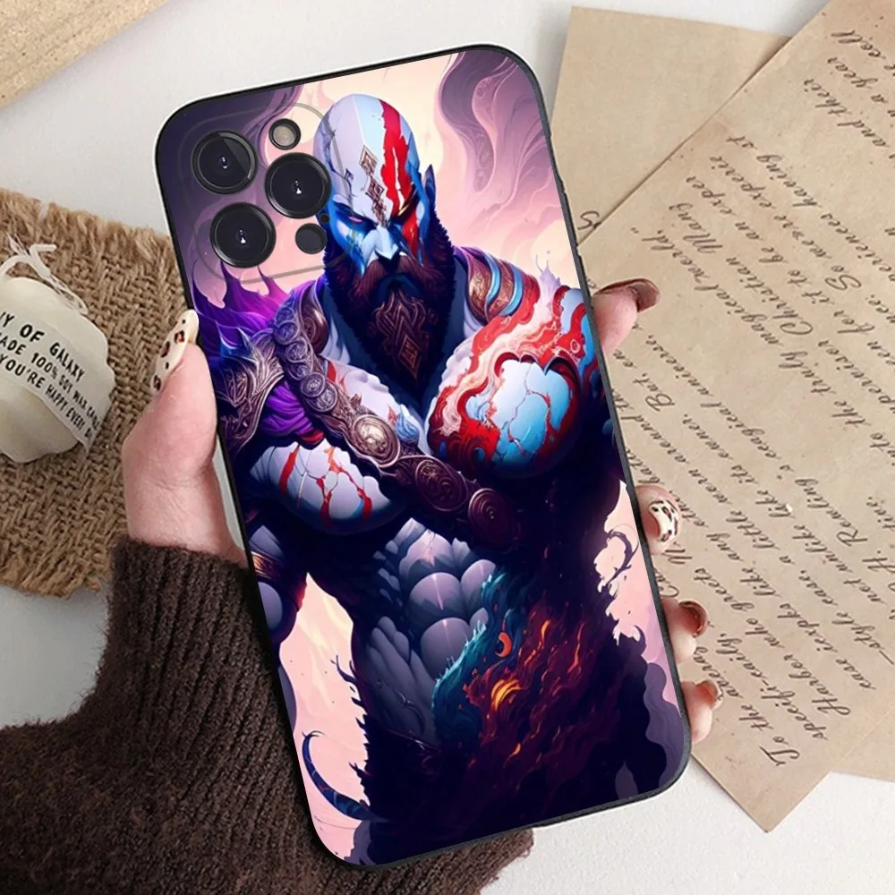 God of War Phone Case Silicone Soft for iphone 15 14 13 12 11 Pro Mini XS MAX 8 7 6 Plus X XS XR Cover
