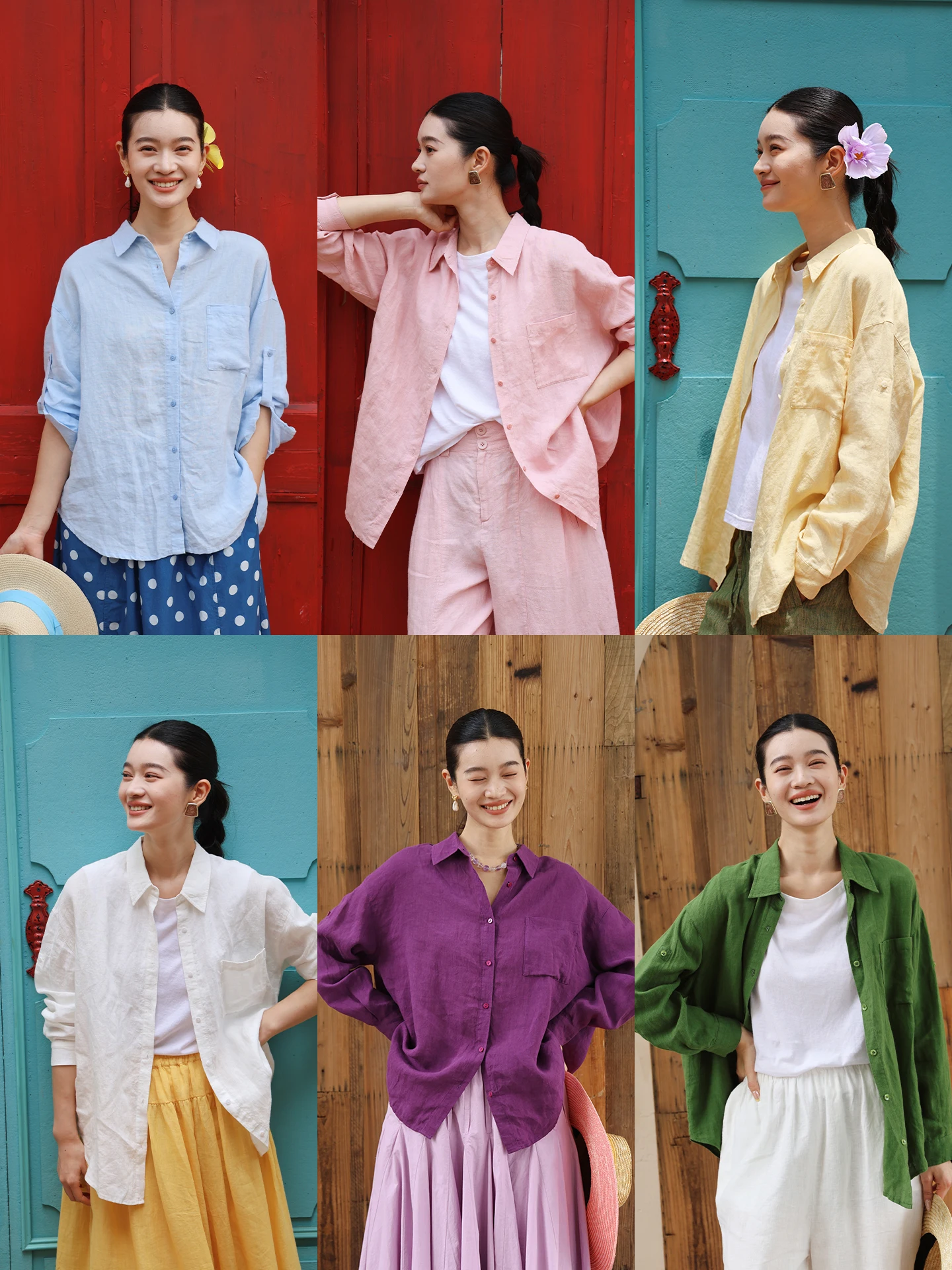 

Dopne Series Linen irt Summer New Sle Sun Protection Long Sve ked Design Дышащий повседневный женский топ свободного покроя