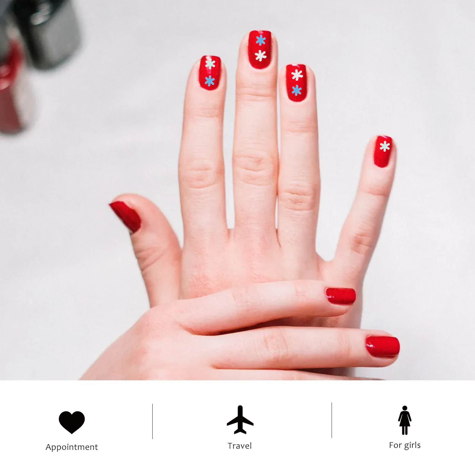 

Snowflake Manicure Pieces 100g DIY Nail Art Accessories Premium Material Portable Easy Carry Store Fun Lovely