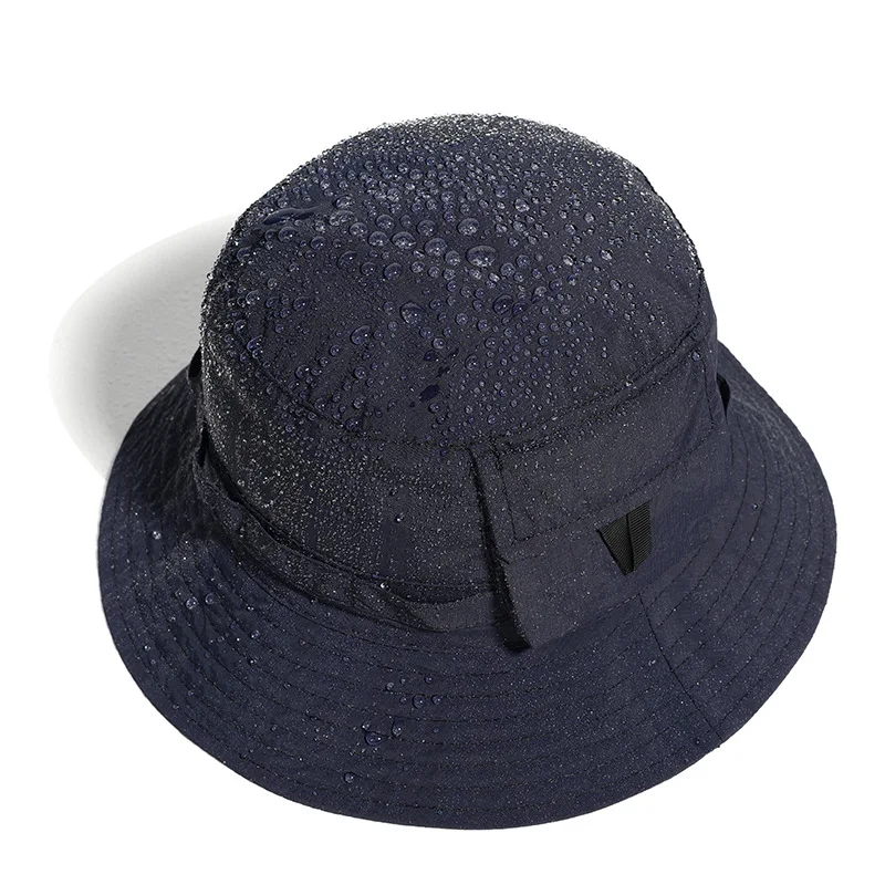 Waterproof Bucket Hat with Cords for Outdoor Caps Men Women Sun Protection for Hiking Fishing Beach