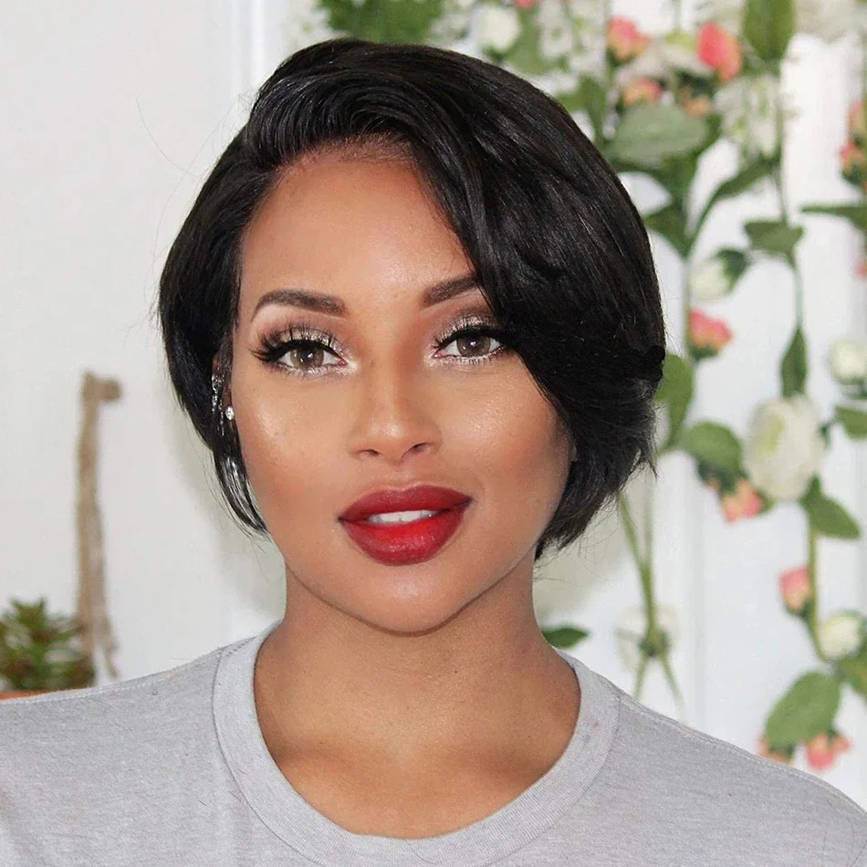 

Side Part Pixie Cut Wigs Human Hair Bob Wig 13x4 Lace Front Human Hair Wigs Straight Lace Front Wigs Hd Lace Frontal Wig