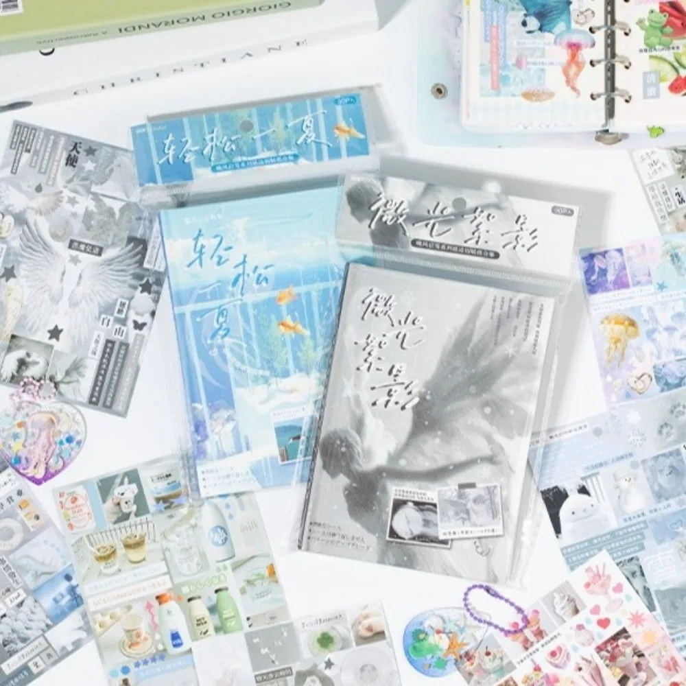 Cute Die-cut 3D Sticker Book Collage Material Cartoon Style Decorative Stickers Wind-Cut Film Cut Film Coil Diary Sticker