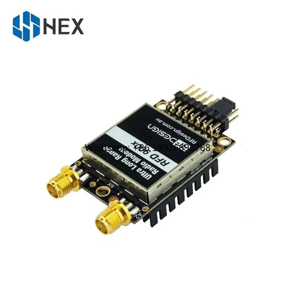 

HEX RFD900X PLUS 915MHz Ultra 40KM Long Range Telemetry Radio Modem with Antenna APM PIX Flight Controller RC Robot Aircraft DIY