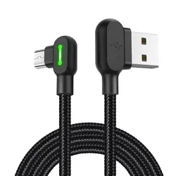 Cavo micro USB 2A linea di sincronizzazione dati a ricarica rapida per Samsung Xiaomi OPPO Huawei telefono Android cavo LED per caricabatterie rapido da parete