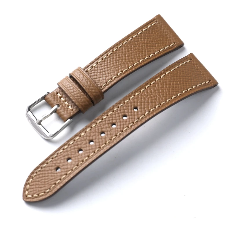 Hochwertiges italienisches Palmkornband Palmkornlederband 18 19 20 21 22MM Braun Grau Blau Ultradünnes Herrenband aus weichem