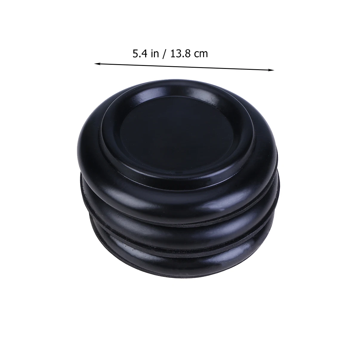 

3Pcs Piano Caster Cups Solid Wood Non-Slip Shockproof Floor Protectors for Upright Grand Piano Feet Black Size L