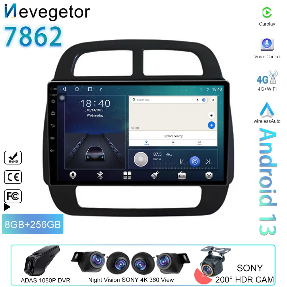 

Android Auto For Renault E EX1 E30 2020 Video Car Radio Multimedia Player GPS Navigation Carplay BT Wifi 360 Camera No 2din DVD