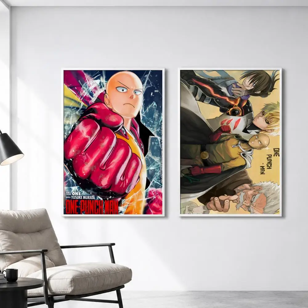 anime O-One-Punch M-Man Poster HighDefinition Eco-Friendly Premium self-adhesive For Living Room Aesthetic Room Decor - view 6