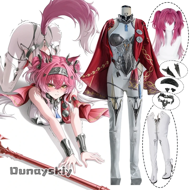 

Game Wuthering Waves Lupa Cosplay Costume Lupa Sexy Jumpsuits Cape Uniform Tail Headwear Earrings Halloween Disguise Suit