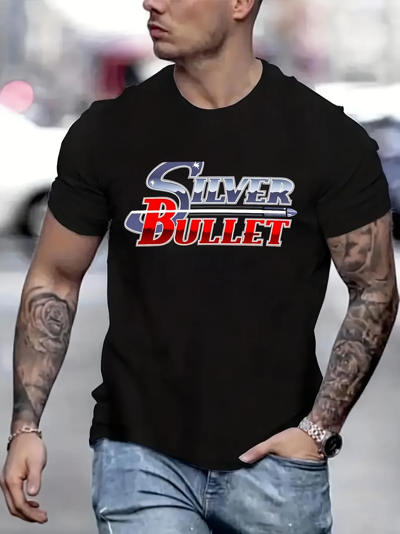 

Silver Bullet KBF Boyfriend Gift Gifts For Boyfriend Men's Clothing Tops For Girls Graphic T Shirts B5020120