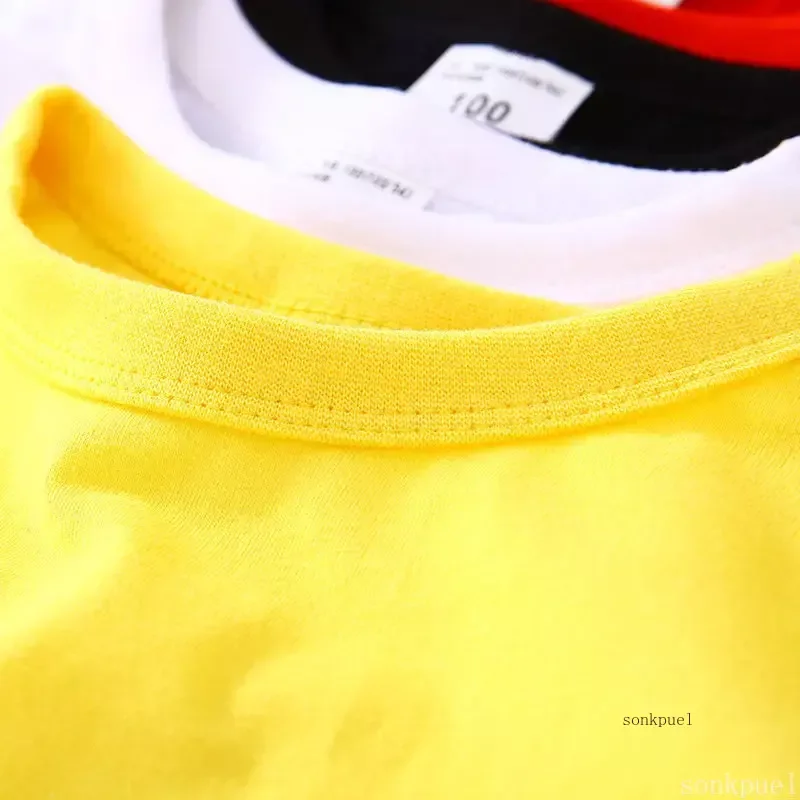 الخريف الربيع القطن الأطفال تي شيرت الفتيان الفتيات تيز طويلة الأكمام قميص أبيض الاطفال بلايز ملابس الطفل الصلبة أسود أزرق أصفر