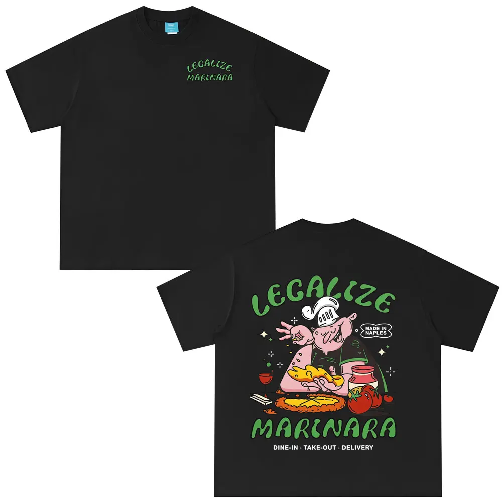 

Legalize Marinara Food забавные футболки с мемами для мужчин и женщин, повседневная одежда большого размера с короткими рукавами, летняя одежда с мультяшным юмором, одежда большого размера