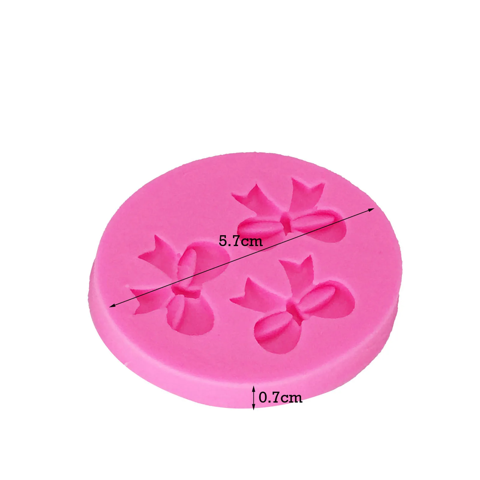 B0182 1pc Fondant Cake Tool Mini Bow Crown Silicone Molds Chocolate Polymer Clay Mold