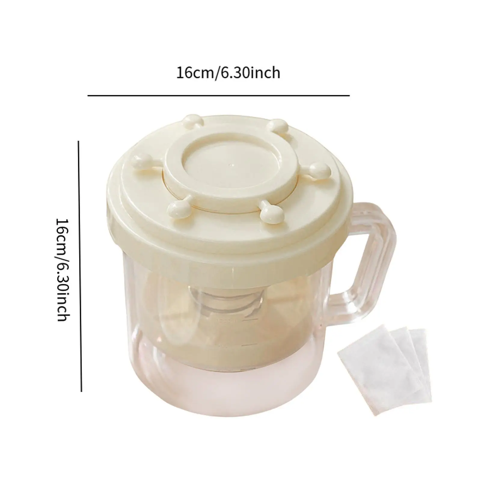 Colador de yogur griego, colador de malla fina, fabricante de queso, fácil de usar, separador de suero doméstico, gabinete, refrigerador, yogurtera