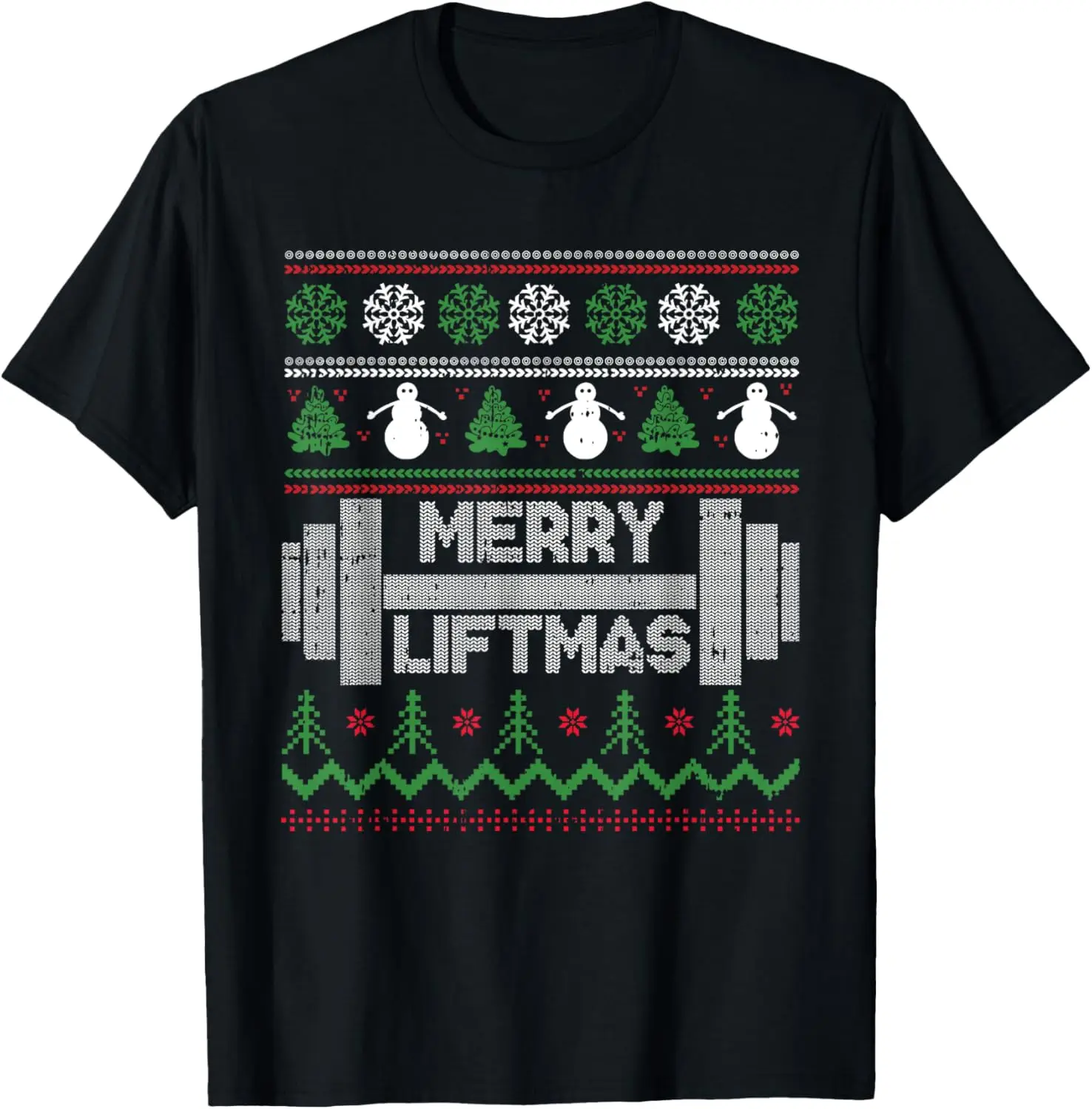 Merry Liftmas Christmas Funny X-Mas Pun Gym Workout T-Shirt