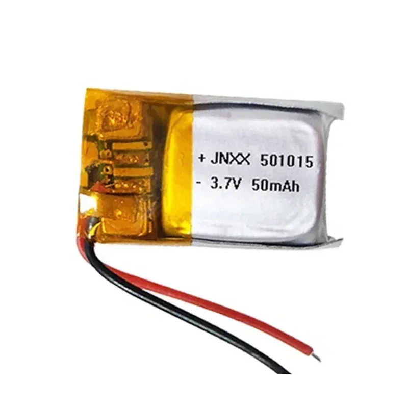 2024 New 1-10PCS 501015 3.7V 50mAh Lithium Polymer LiPo Rechargeable Battery  for LED Lights Electric Toys Walkie-talkies MP3