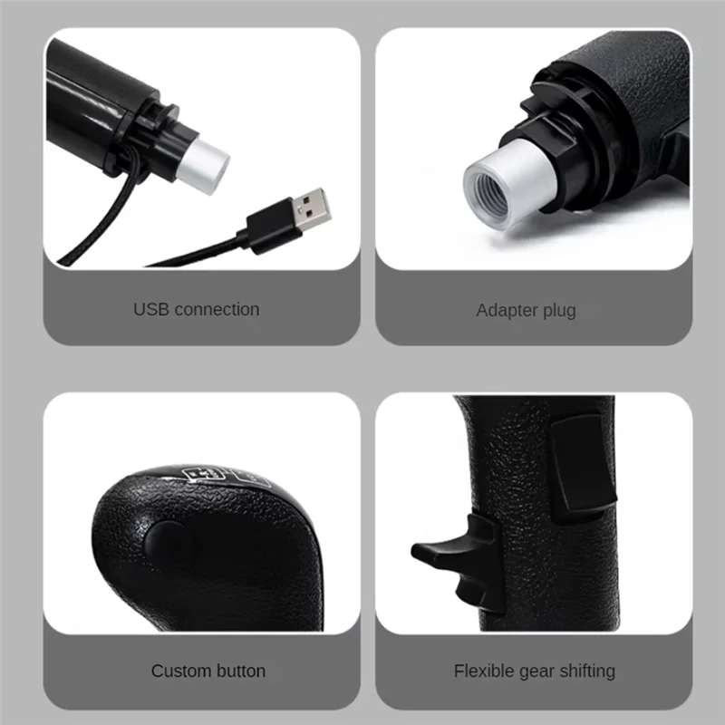 AINY-PC USB High Low Gear Simulator Shifter Knob For Logitech G923 G29 G27 G25 For ATS ETS2 Truck Simulator Games